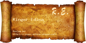 Ringer Edina névjegykártya