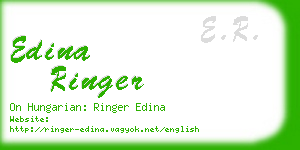 edina ringer business card